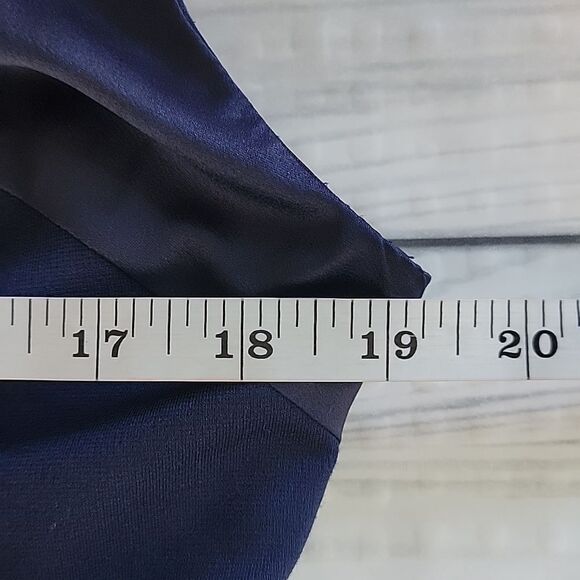 Jennifer Lopez pencil midi dress in navy blue Women's Size 12 - Picture 11 of 12